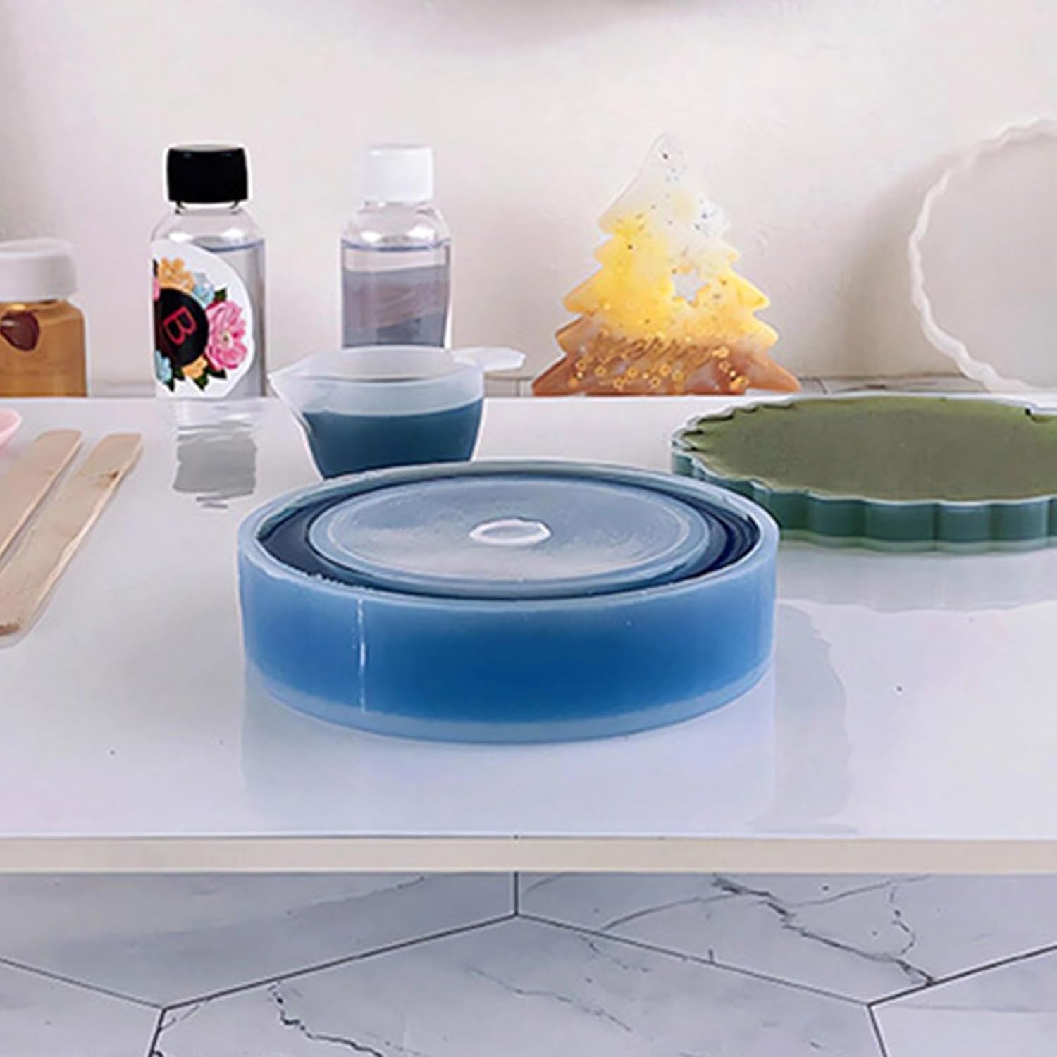 Adjustable Resin Leveling Table for Projects Bubble Board Anti Slip Base Foot Easy to Table Adjustable Epoxy Resin Leveling Board