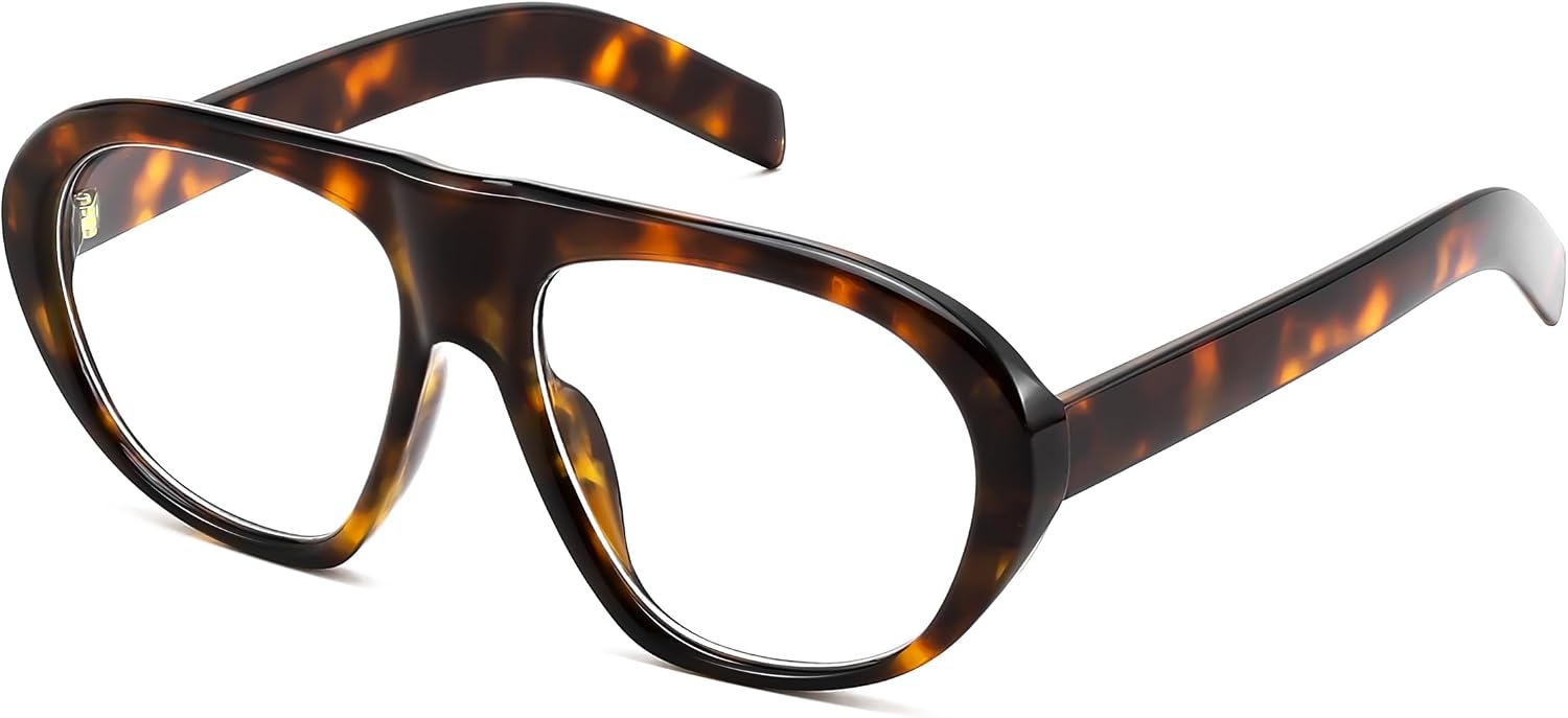 FEISEDY Blue Light Blocking Glasses Aviator Computer Glasses Frame for Women Men B4202