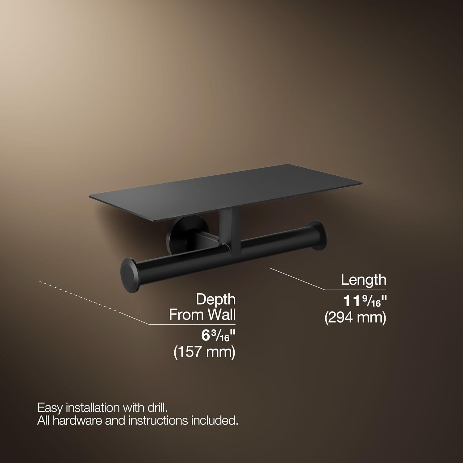 KOHLER Components™ covered double toilet tissue holder