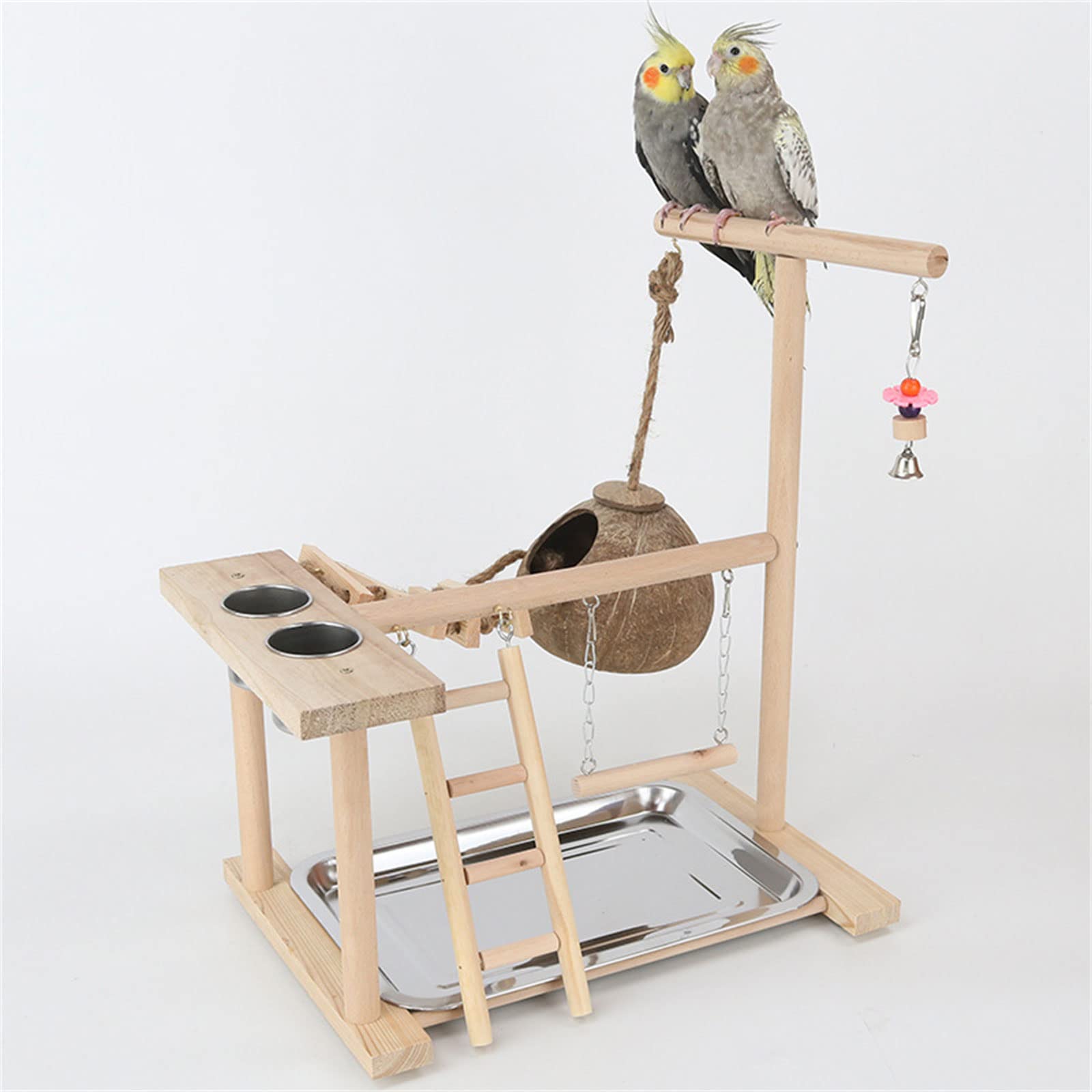 Wellensittiche, Käfig, Spielzeug, Leiter, Ständer, Schaukel, Papageien, Futternapf, Fitnessstudio, Spielzeug, Brücke, Klettern für Sittiche, Nymphensittiche, Vogel, Sitzstange, Ständer für Käfig