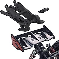 Vista 5 de Soporte de ala trasera de coche, soporte de montaje para patas de alerón de ABS, soporte de montaje para ZD Racing 18 coches