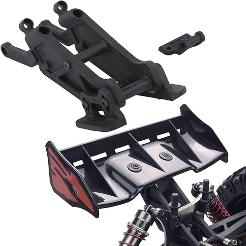Miniatura 5 de Soporte de ala trasera de coche, soporte de montaje para patas de alerón de ABS, soporte de montaje para ZD Racing 18 coches