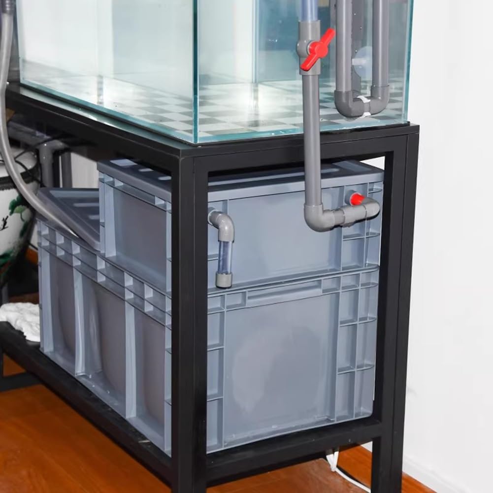 Zestaw filtrów do akwarium, system podżwirowy, pojemnik filtrujący na mokro/sucho, zewnętrzny filtr cyrkulacyjny wody, łatwy montaż, nie zawiera pompy i nośników