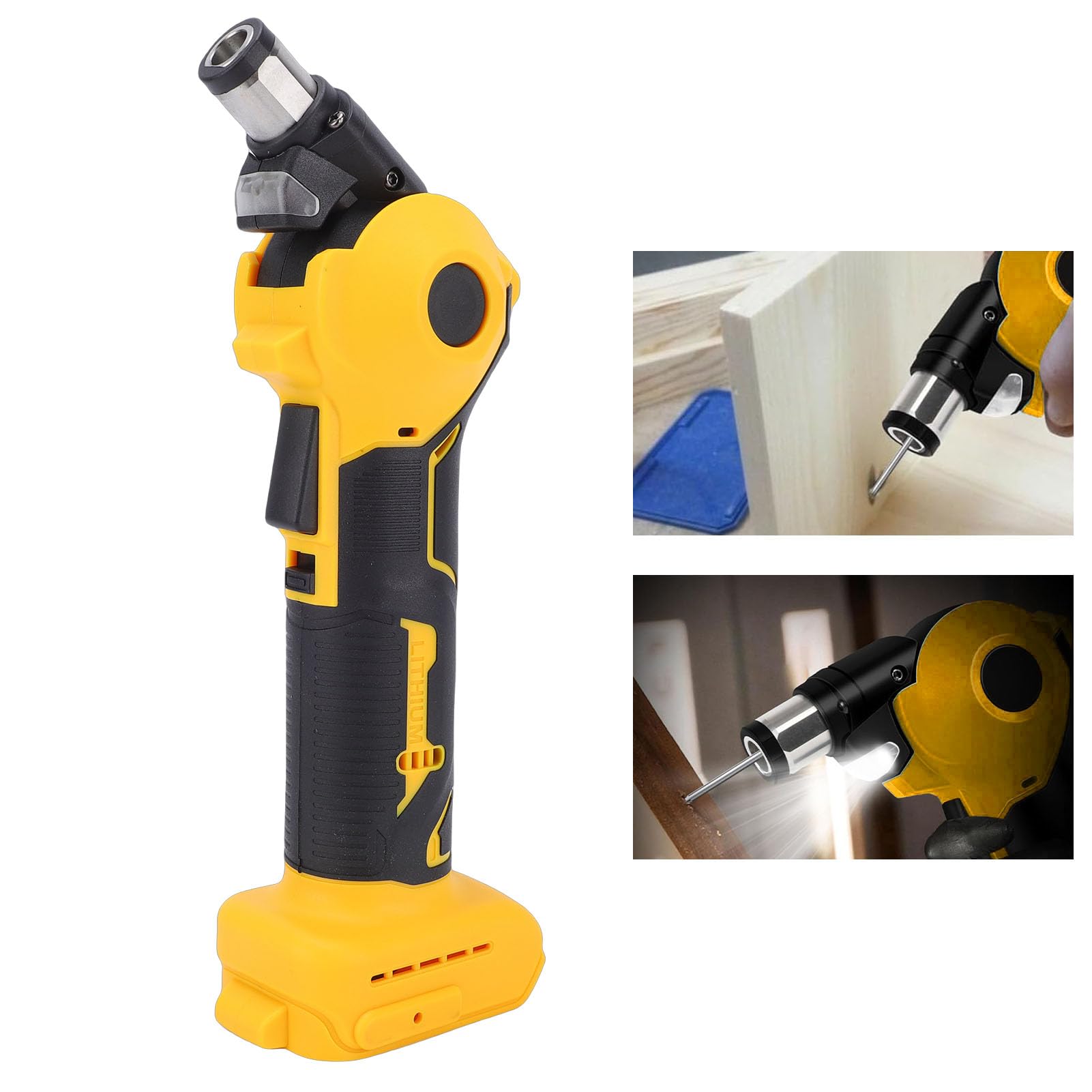 Cryfokt Cloueuse électrique sans Fil, Kit de Marteau Automatique avec Moteur sans Balais et Lumière LED pour le Travail du Bois, Compatible avec DCB203BT