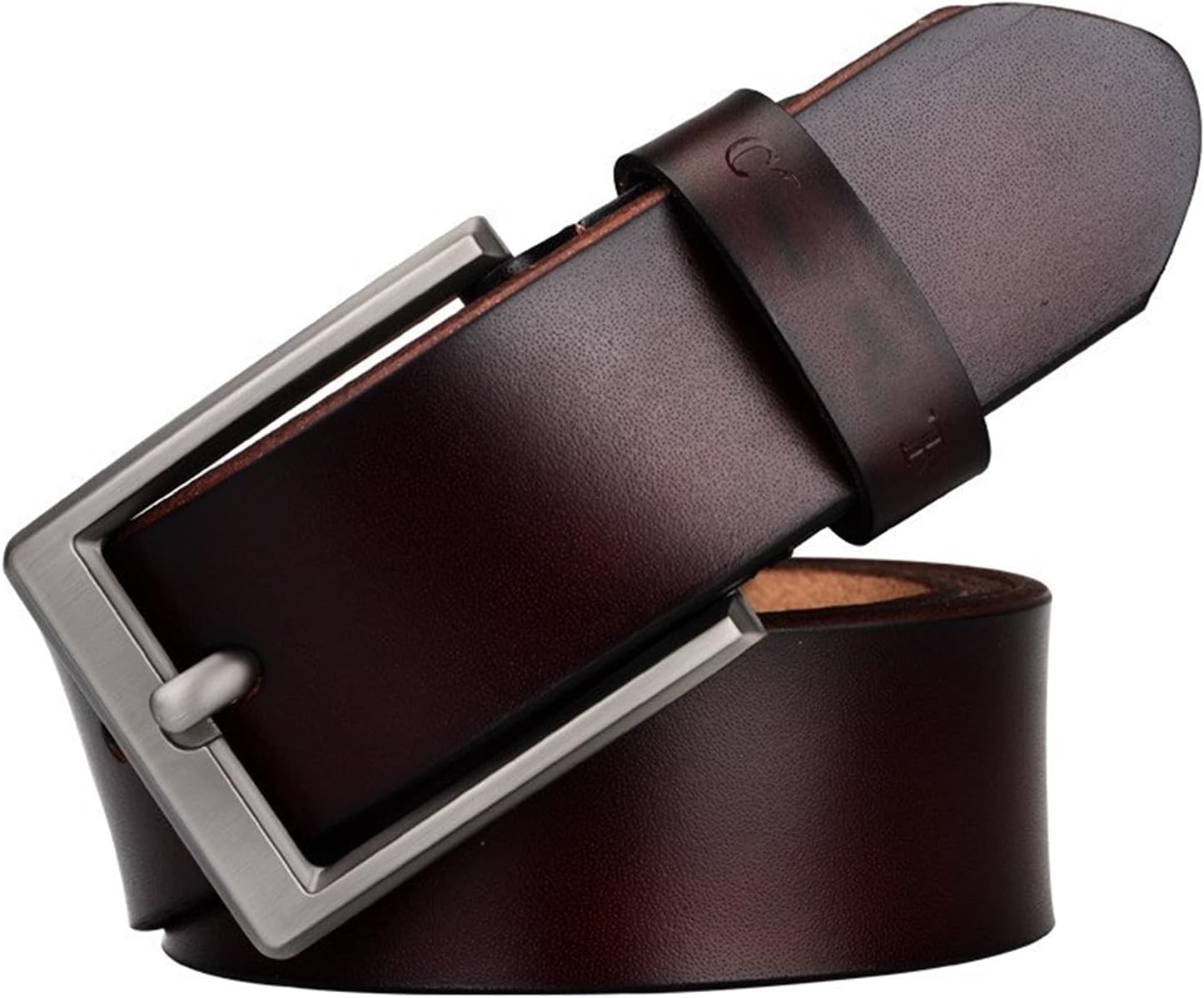 Ceinture en cuir pour hommes robuste boucle anti-rayures confort longue durée