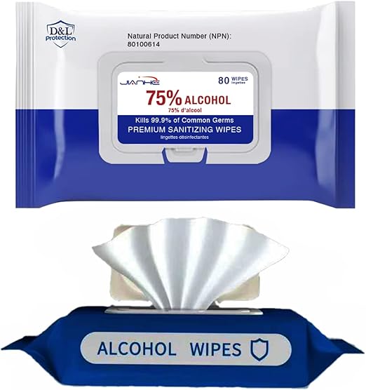 Disinfectant Wipes Hand Sanitizer Wipes 75 Alcohol Wipes, 80 Wipes