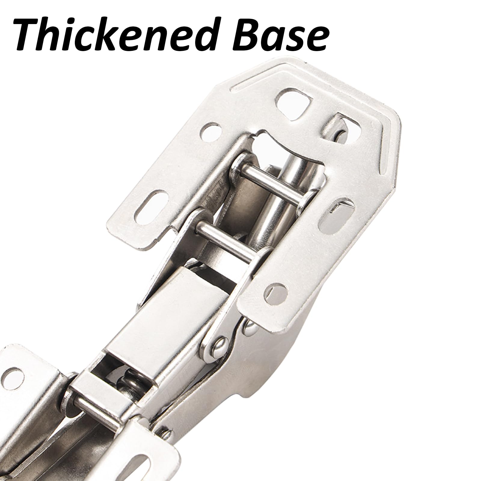 Bohaner 4Pcs Cabinet Hinges Set of 4 Hinges 104 x 43 mm Hidden Kitchen Door Hinge 90 Degree with Screws Soft Close Hinge for Kitchen Cupboard Doors - Image 4