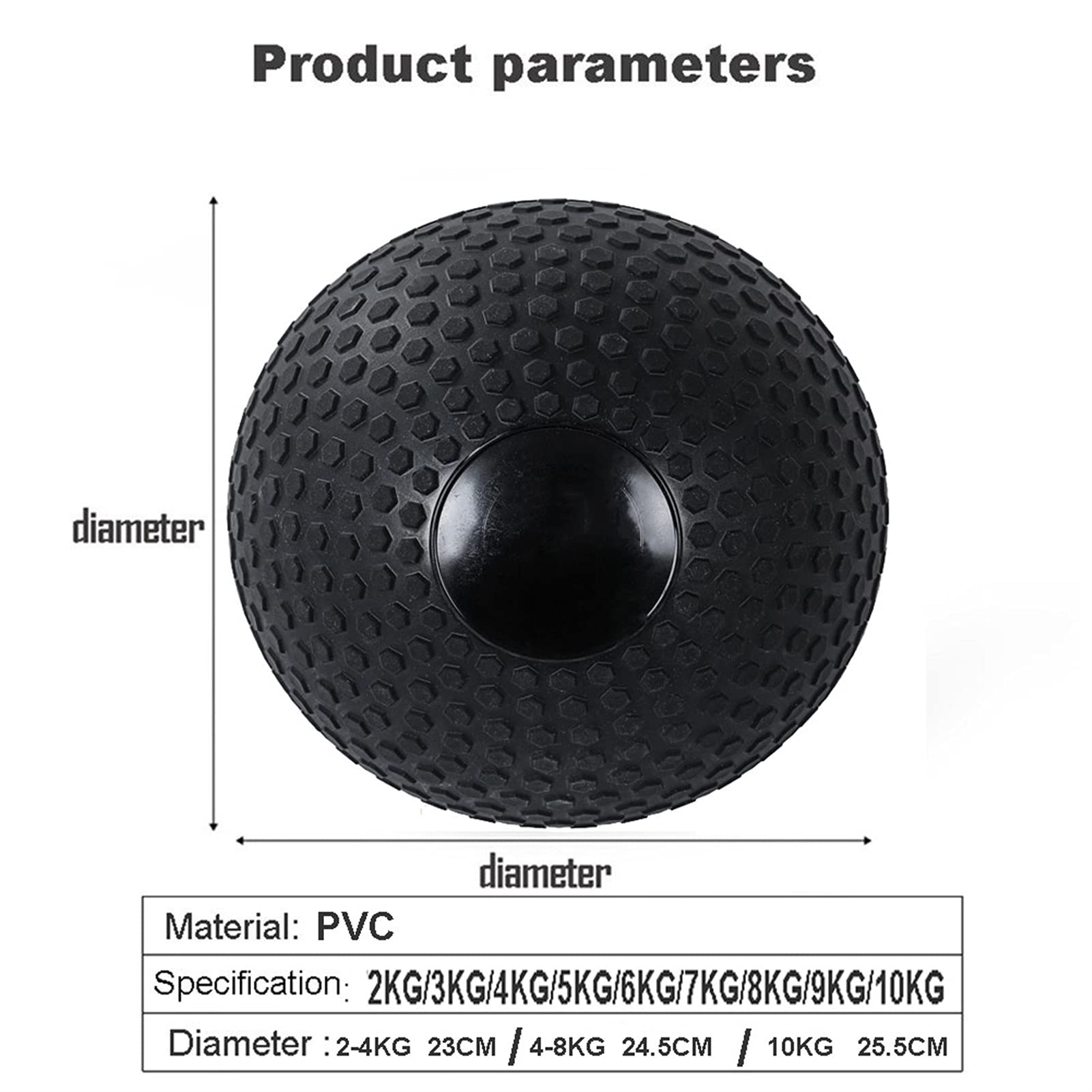 Palle mediche Sfera Di Slam Della Palla Della Medicina Del PVC, Casa Della Palestra Della Casa Della Palestra Attrezzatura Del Fitness Di Cardio Della Formazione Della Forza Della Palestra, 2kg/3kg/4k