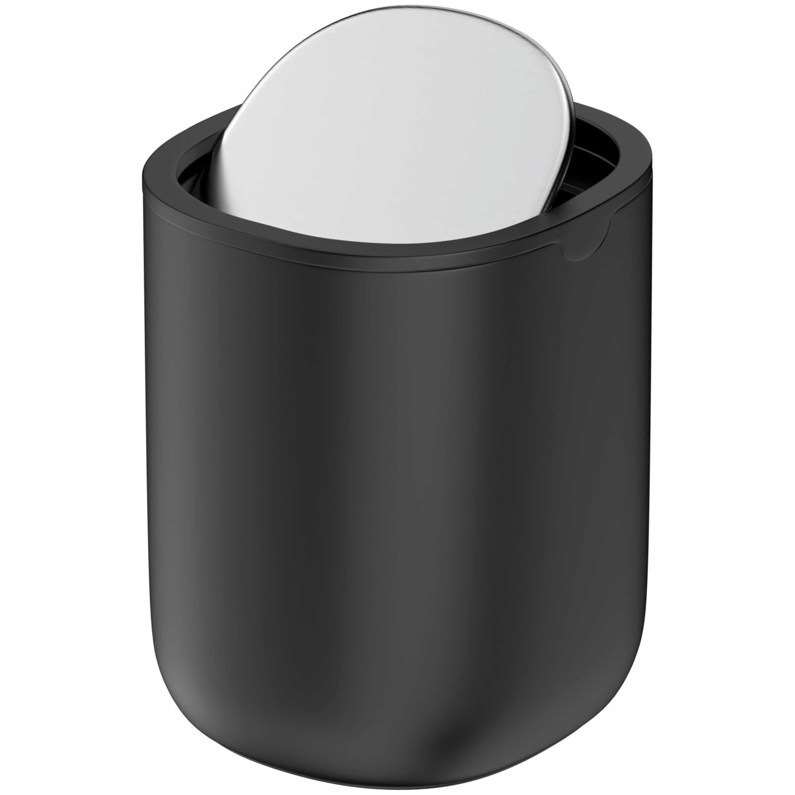 EverGrove Mini Table Bin,Desktop Trash Can (Matte Black, 2.5, Litres)