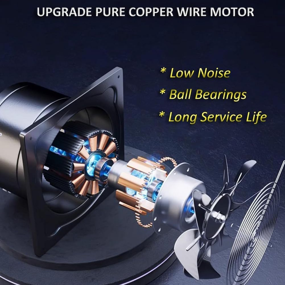 14 inches,低騒音換気排気ファン 10〜16インチ 壁通し型 排気ファン、調整可能な速度スイッチ付き、簡単に取り付け・清掃可