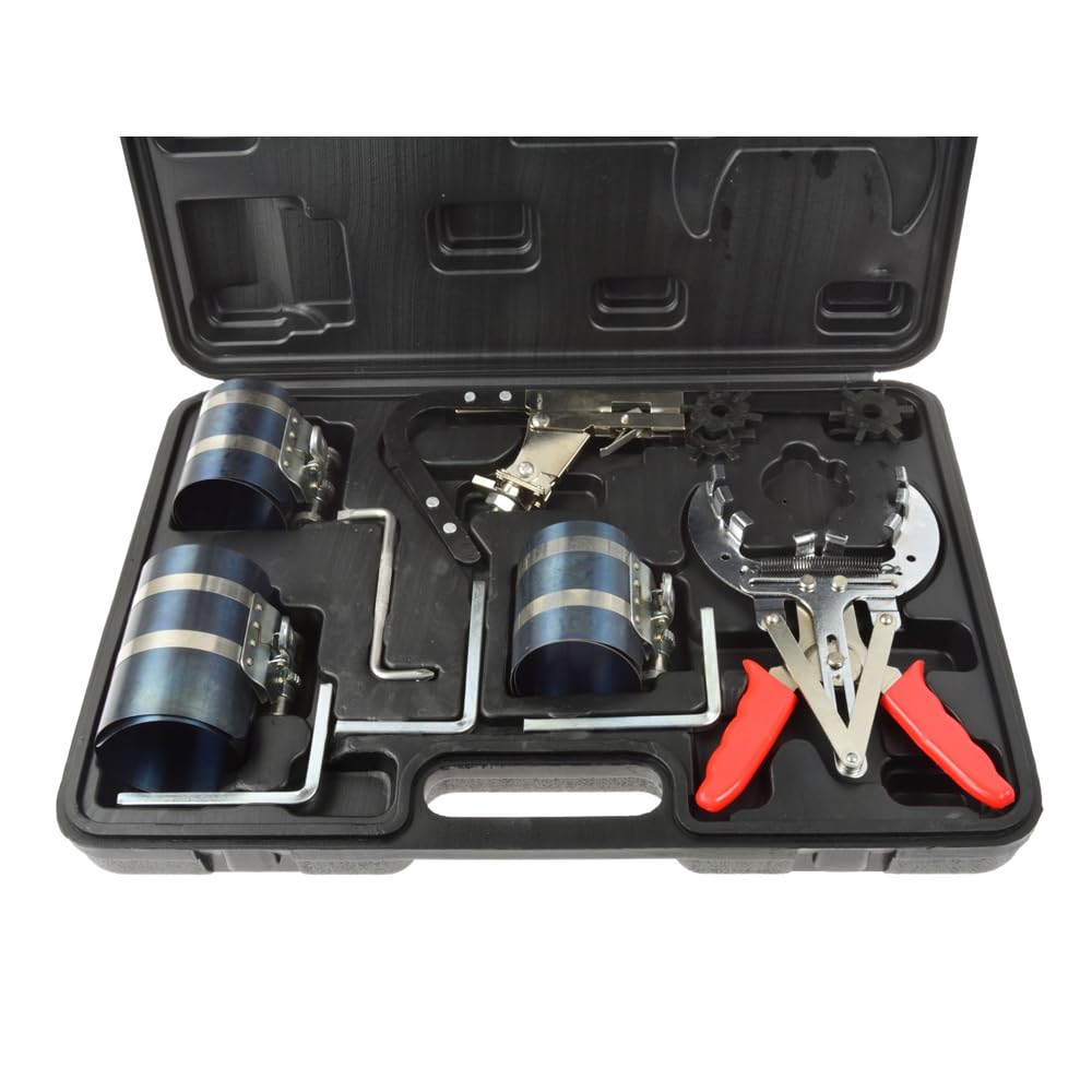 PINZE FASCE ELASTICHE SET SMONTARE MONTARE ANELLI PISTONE G02623 GEKO