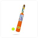 Prapti Mart Plastic Bat Ball for Kids | Small Size Cricket Play Set | Safe, Lightweight & Durable | Indoor & Outdoor Fun | Sports Toy | 1 Pcs | Age 1-4 Years (Orange) gallery image