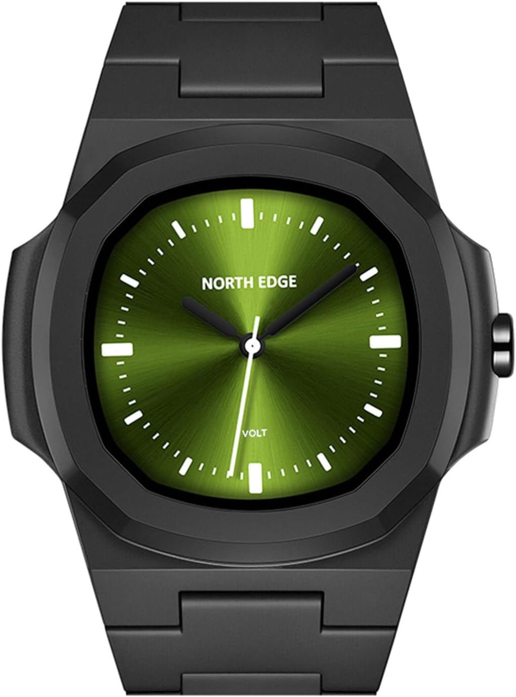 Smart Sport Watch, Outdoors Leisure Sports Watch for Youth Rainproof 50M, Unique Design, 1 Year Standby Time, ABS Casing and Strap, 38mm Dial (Black Green)