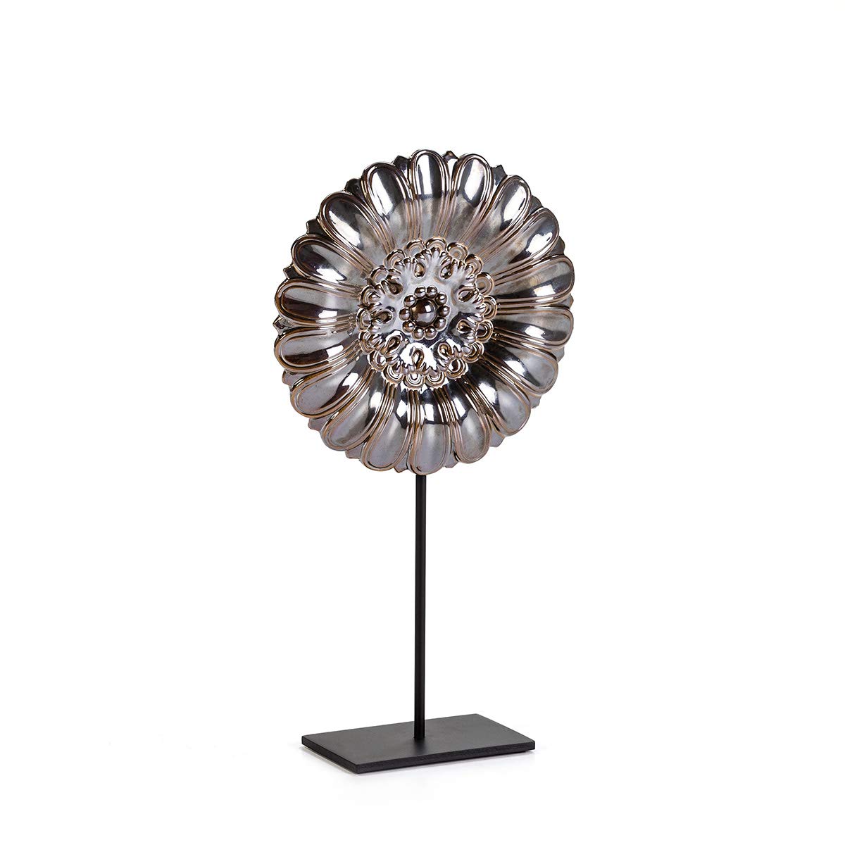 Lampe de chevet céramique artisanale grise et noire 51cm de hauteur