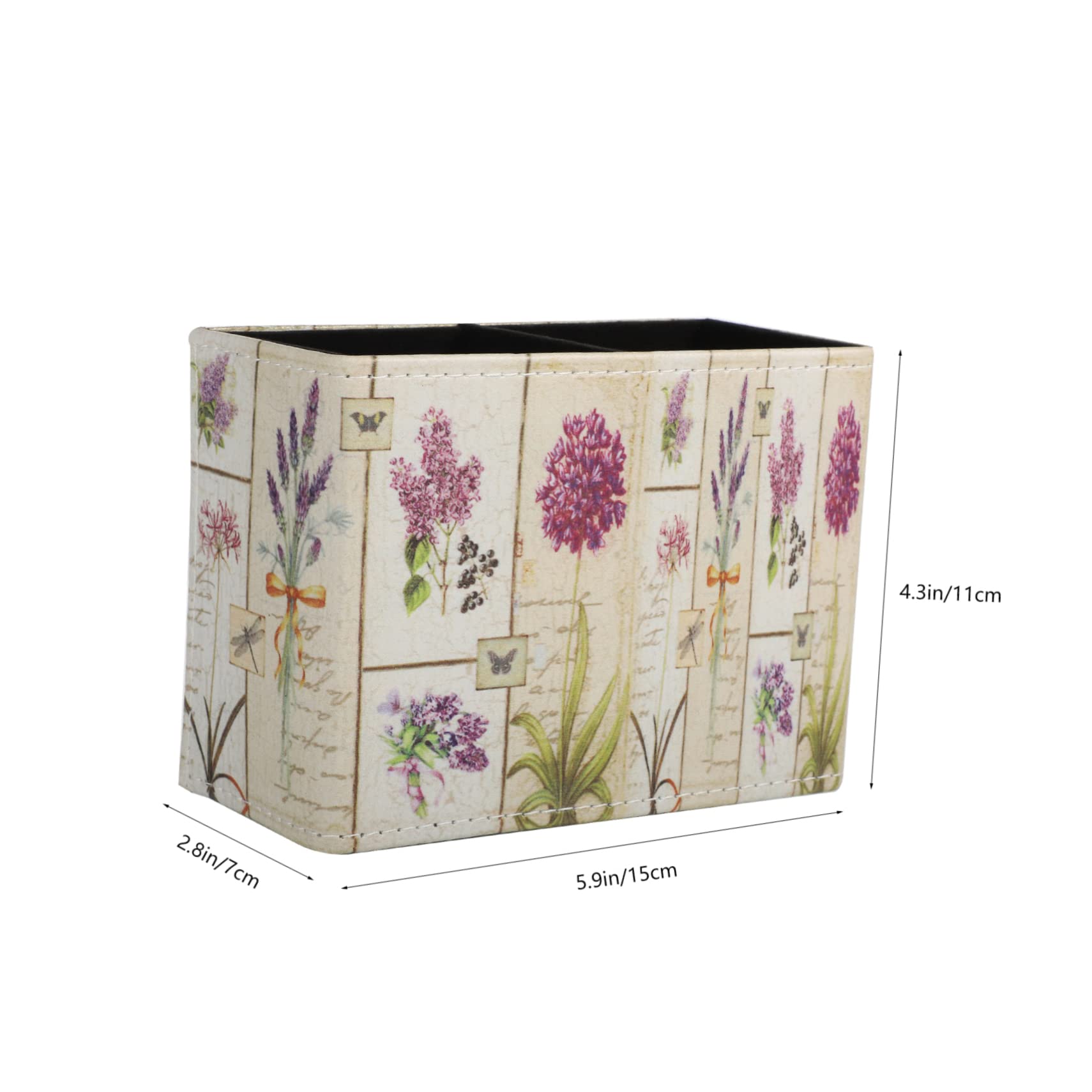 HOMSFOU 2 Eleganter Schreibtisch Organizer aus Leder Multifunktionale Aufbewahrungsbox für Fernbedienungen Stifte und Bürozubehör Kreatives Haushaltsdekor Design