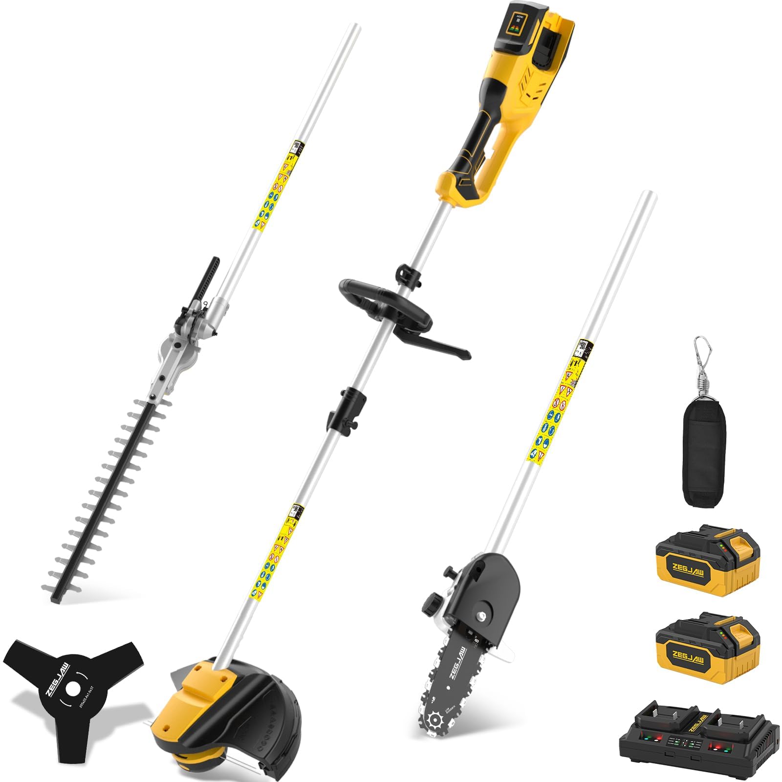 Amazon.com : ZEGJAW 40V Weed Wacker Cordless, 8-Inch Pole Saw