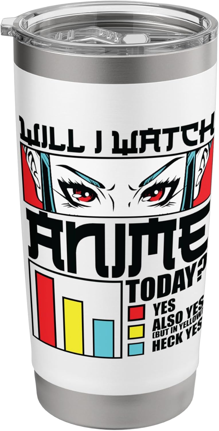 Will I Watch Anime Today Japan Manga Lover Kawaii Otaku Gift Stainless Steel Insulated Tumbler