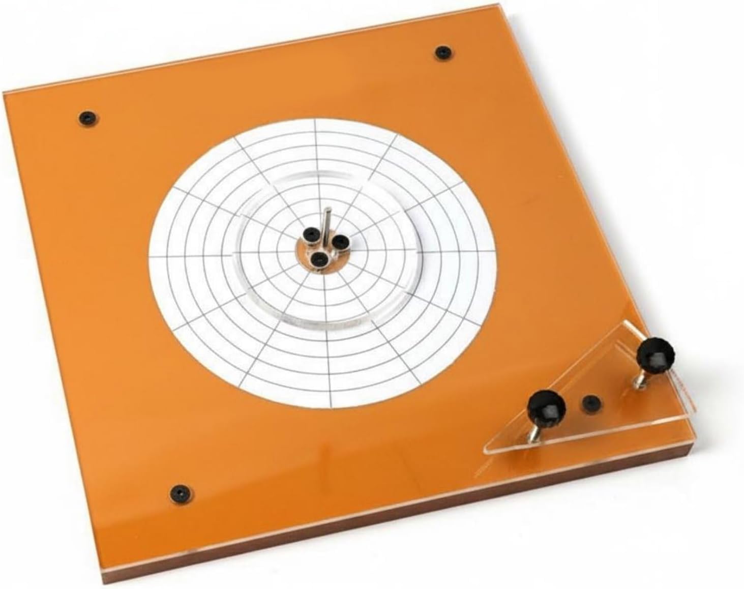 Dispositivo para la fabricación de rosetas de Metal acrílico: Base de fresadora Ajustable para Realizar Cortes repetibles en la incrustación de la Boca de Las Guitarras acústicas.