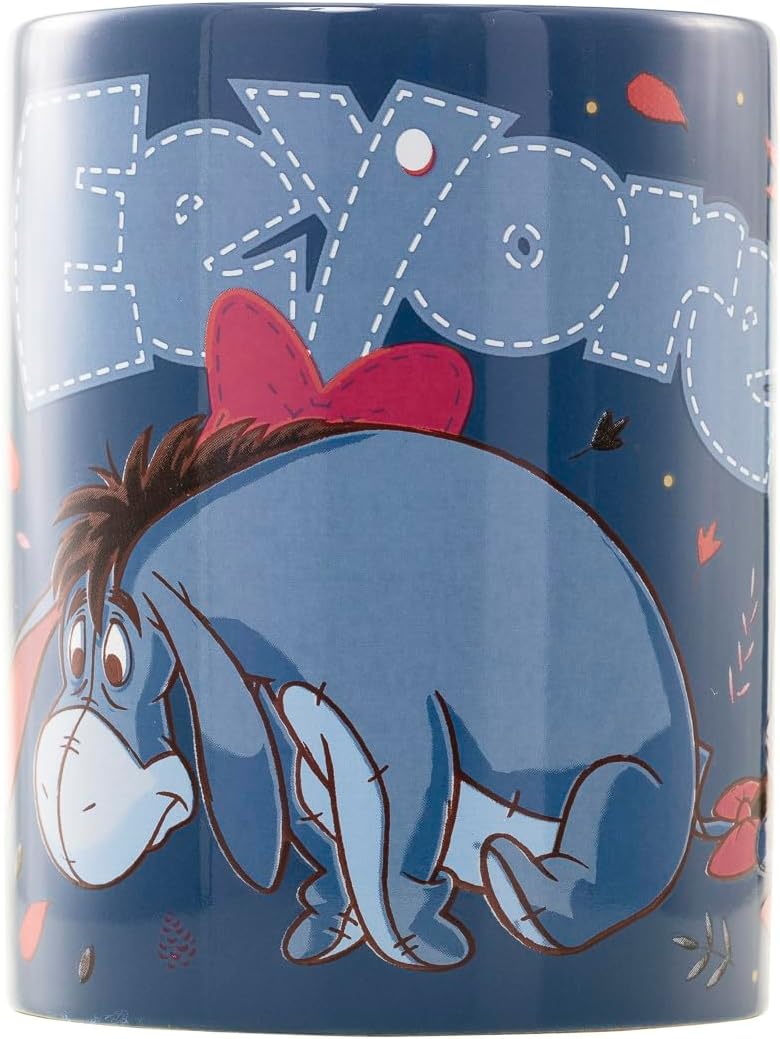 Pyramid International Winnie The Pooh Eeyore Fuzzy Mug, 15.5oz/440ML - Cute and Cozy Mug with Removable Sleeve Featuring Eeyore, Ideal for Winnie The Pooh Fans, One Size