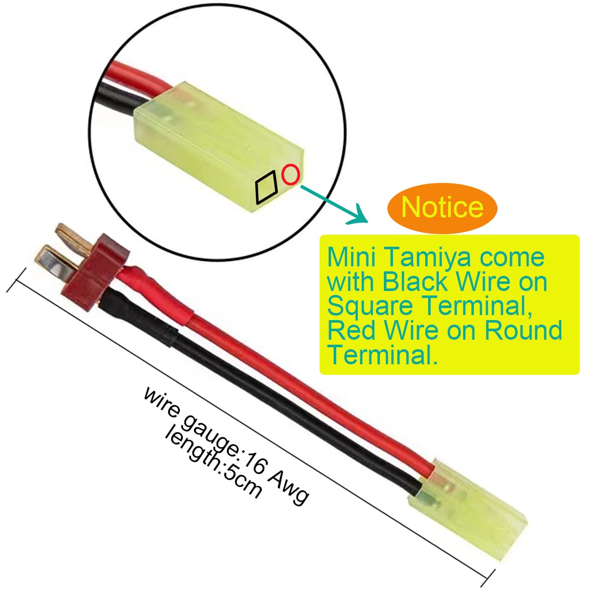FLY RC Lot De 3 Paires D’Adaptateurs Tamiya Mâle/Femelle – Câble Silicone 14AWG 10 Cm