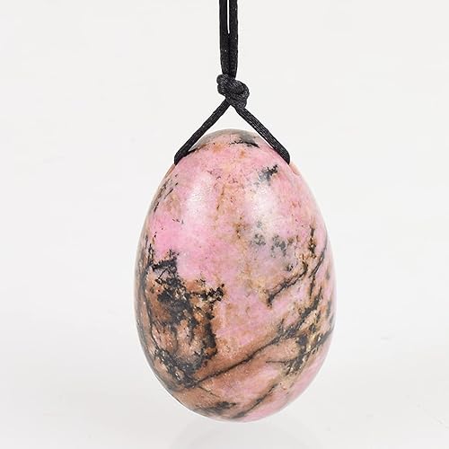 Miniatura 4 de Juego de huevos de jade para taladro de rodonita natural huevo de yoni bola de masaje de cuarzo mineral para mujer 1575 x 0984in