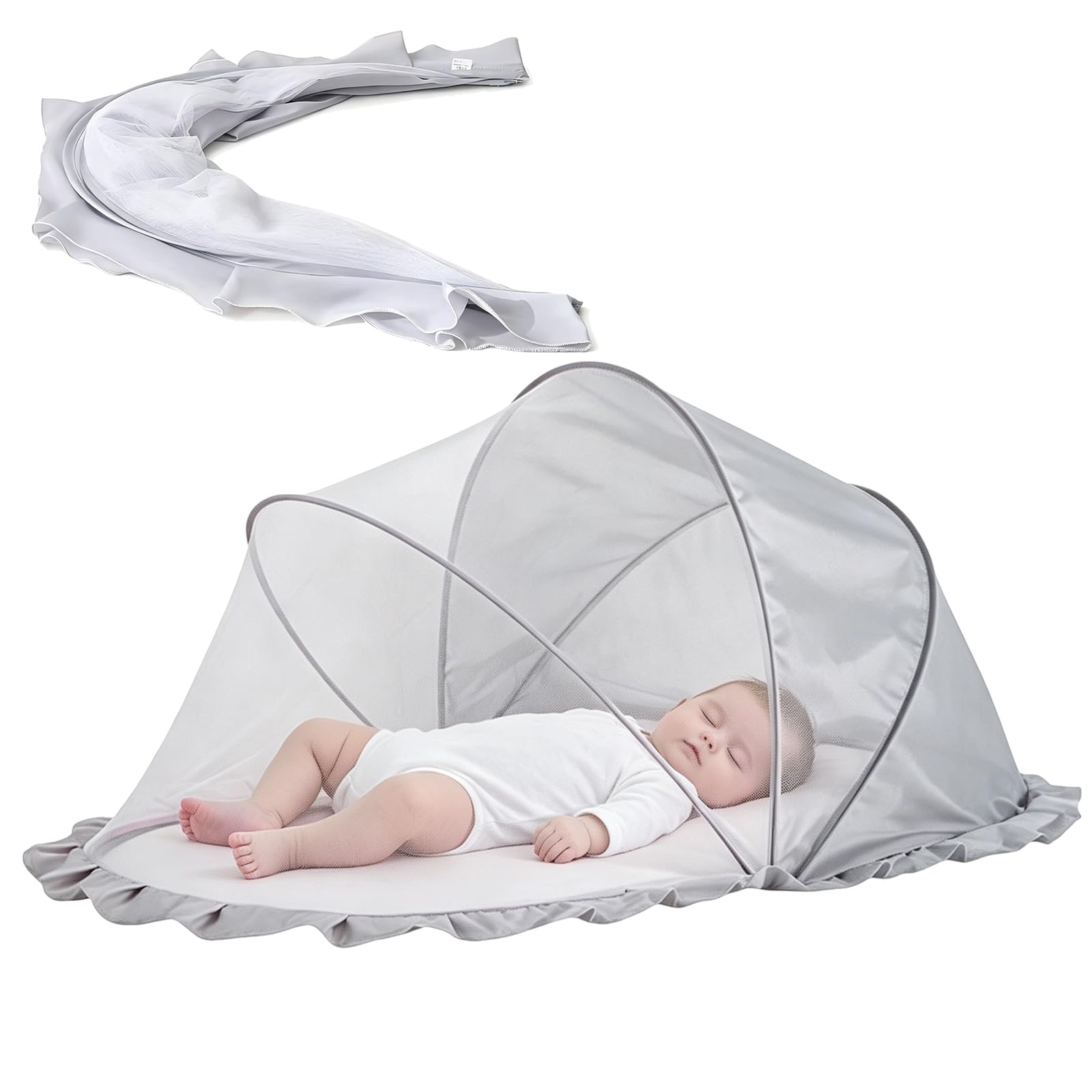 Moustiquaire pour lit bébé portable et pliable pour les voyages
