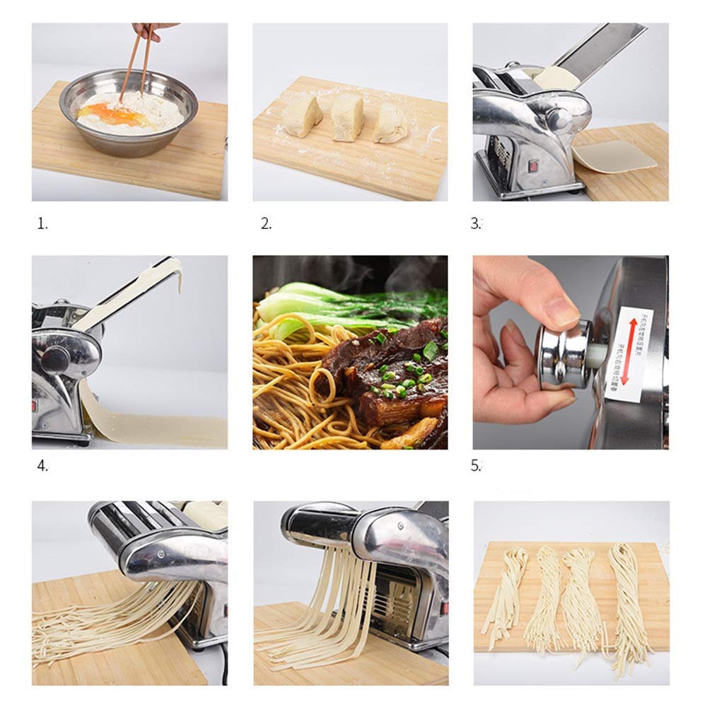 Amazon | パスタマシン 電動パスタメーカーマシン ステンレススチール