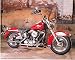 Harley Davidson Red Motorcycle Vintage Wall Decor Art Print Poster (16x20)