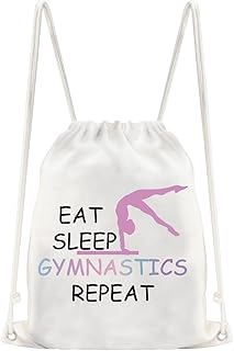 JYTAPP Gymnastics Gifts Gymnastics Drawstring Bag Eat Sleep Gymnastics Competition Bag Gymnasts Gifts