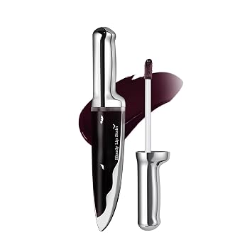 Matte Liquid Lip Gloss, Bloody Lip Stain, Spill-Proof Formula Design High Impact Long Lasting Lip Stain, Smudge Proof & Waterproof Velvet Lip Tint Vampy Halloween Makeup #03 WITCHS CURSE