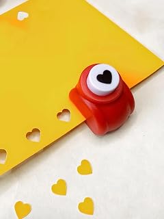 1pc Mini Small and Cute Paper Embosser, Heart Handmade DIY Portable Shape Paper Art Manual Punch