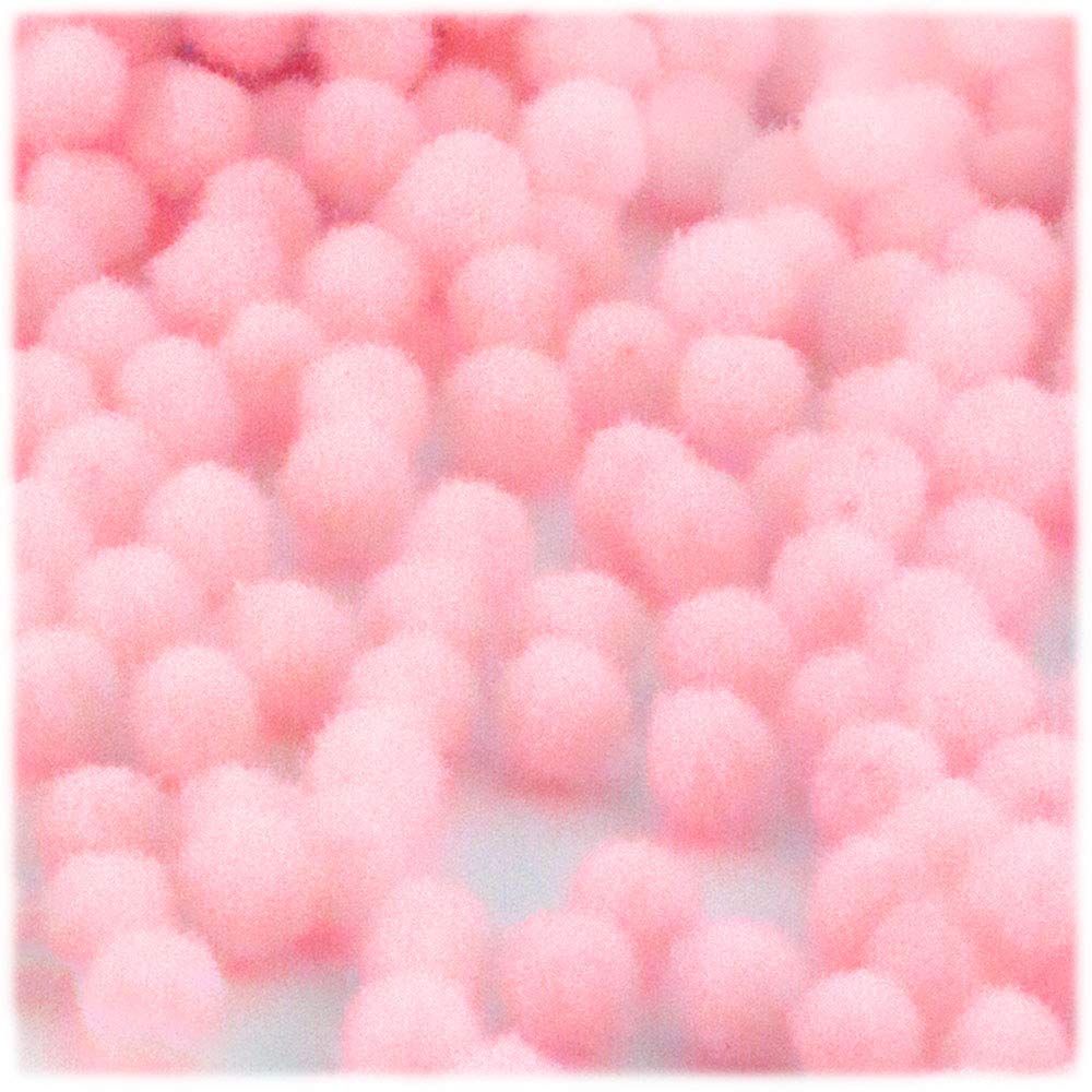 The Crafts Outlet 100-Piece Multi Purpose Pom Poms, Acrylic, 12mm/About 0.5-inch, Round, Light Pink