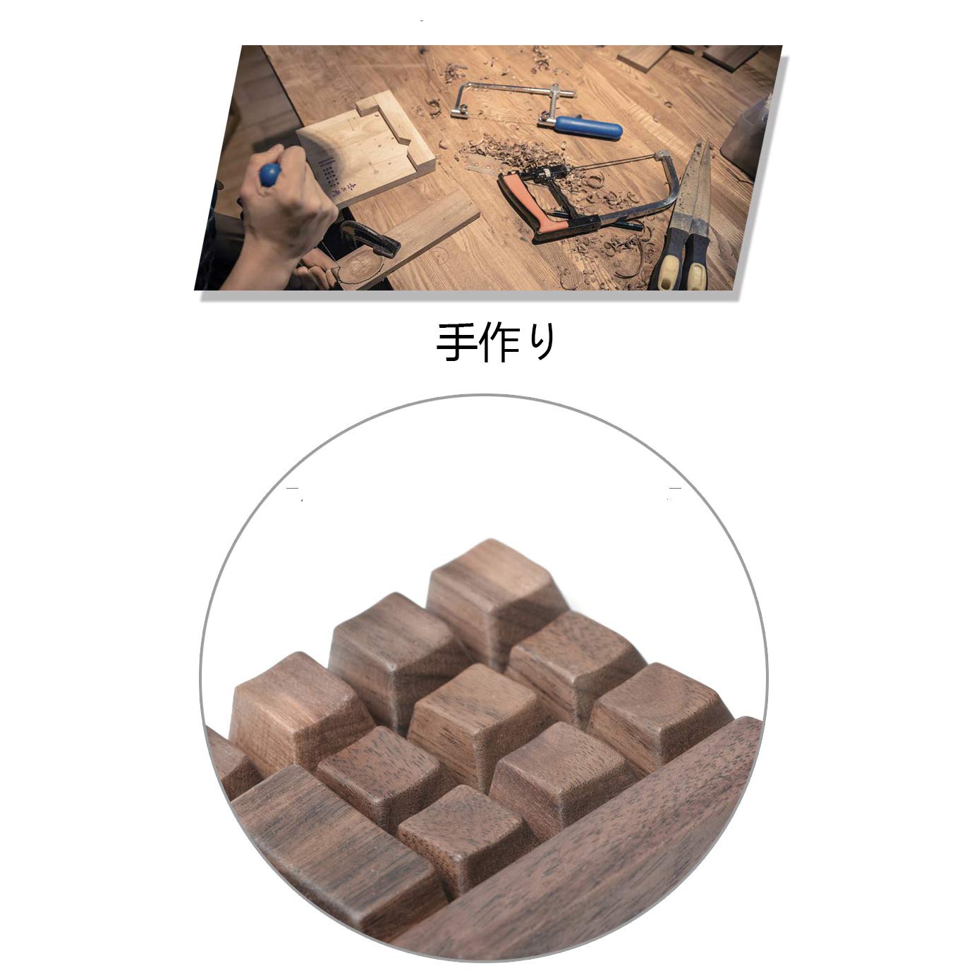 Amazon | Honkiya キーキャップ 手作り 木製 Anne pro2のキー