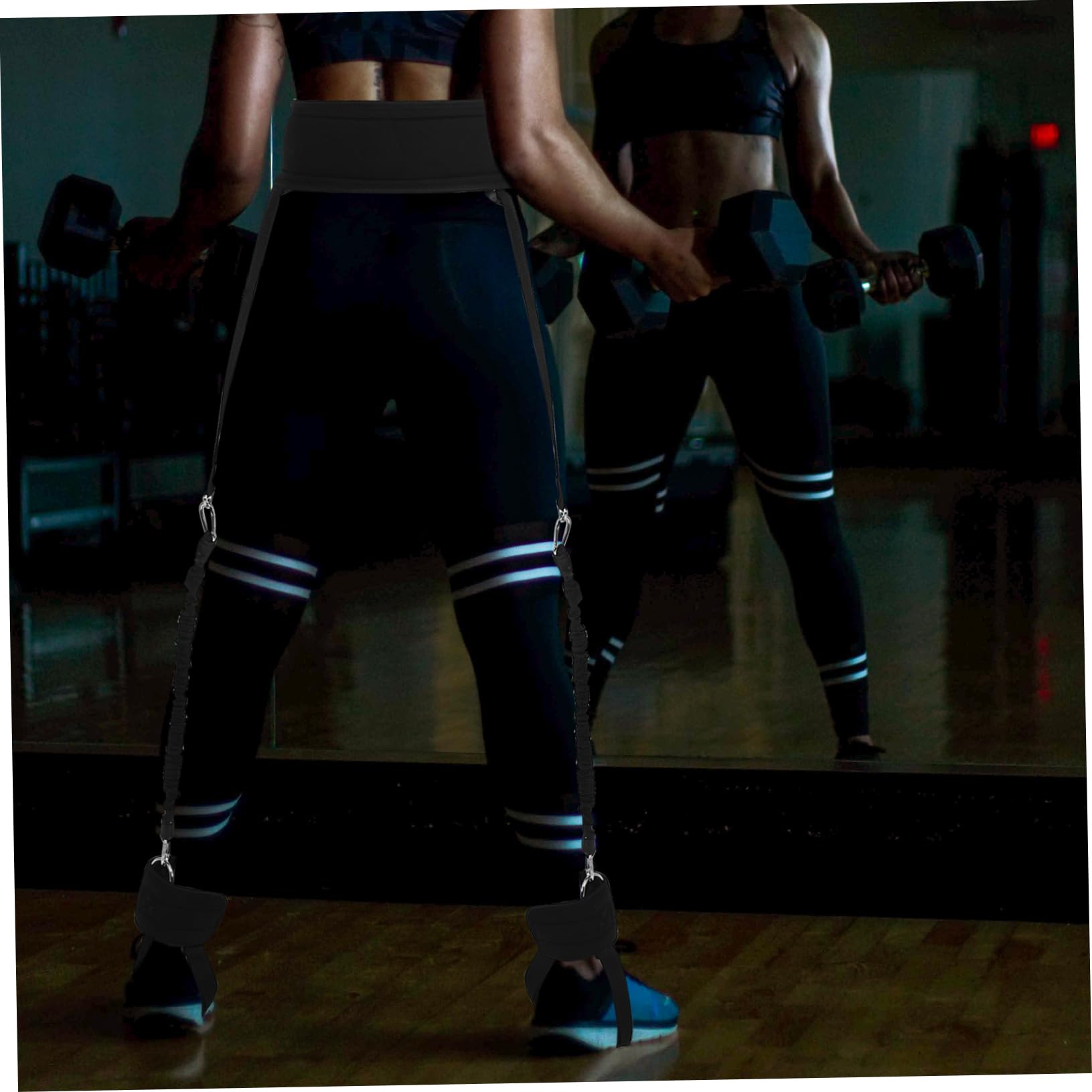 ibasenice 1ensemble Bandes De Résistance pour Entraînement Équipement De Fitness pour Jambes avec Sangles De Cheville Portables Accessoires à Et Salle De Sport