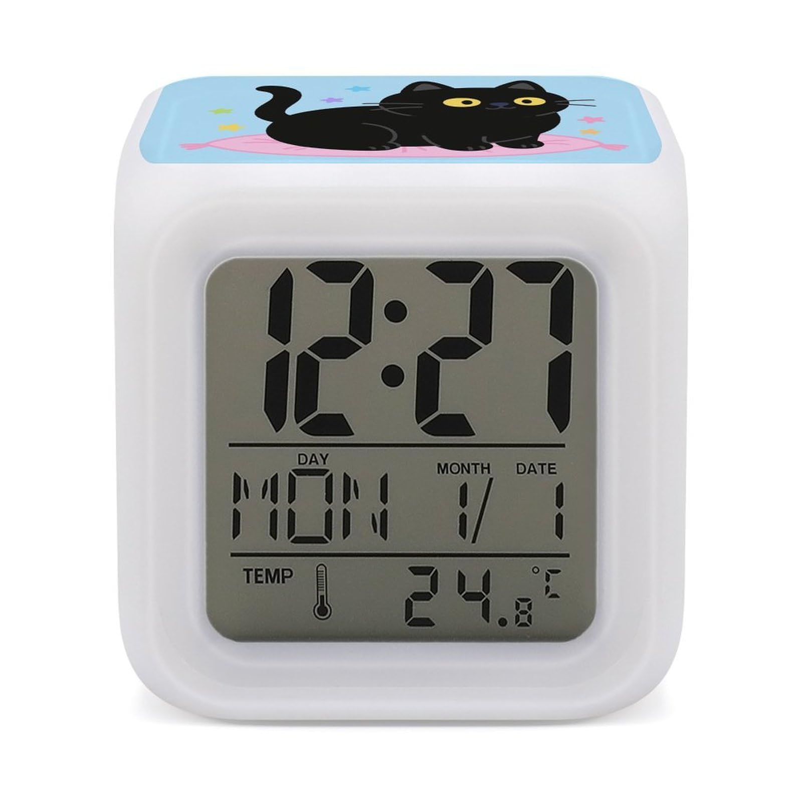 Reloj despertador de moda con pantalla LED para mesita de noche infantil