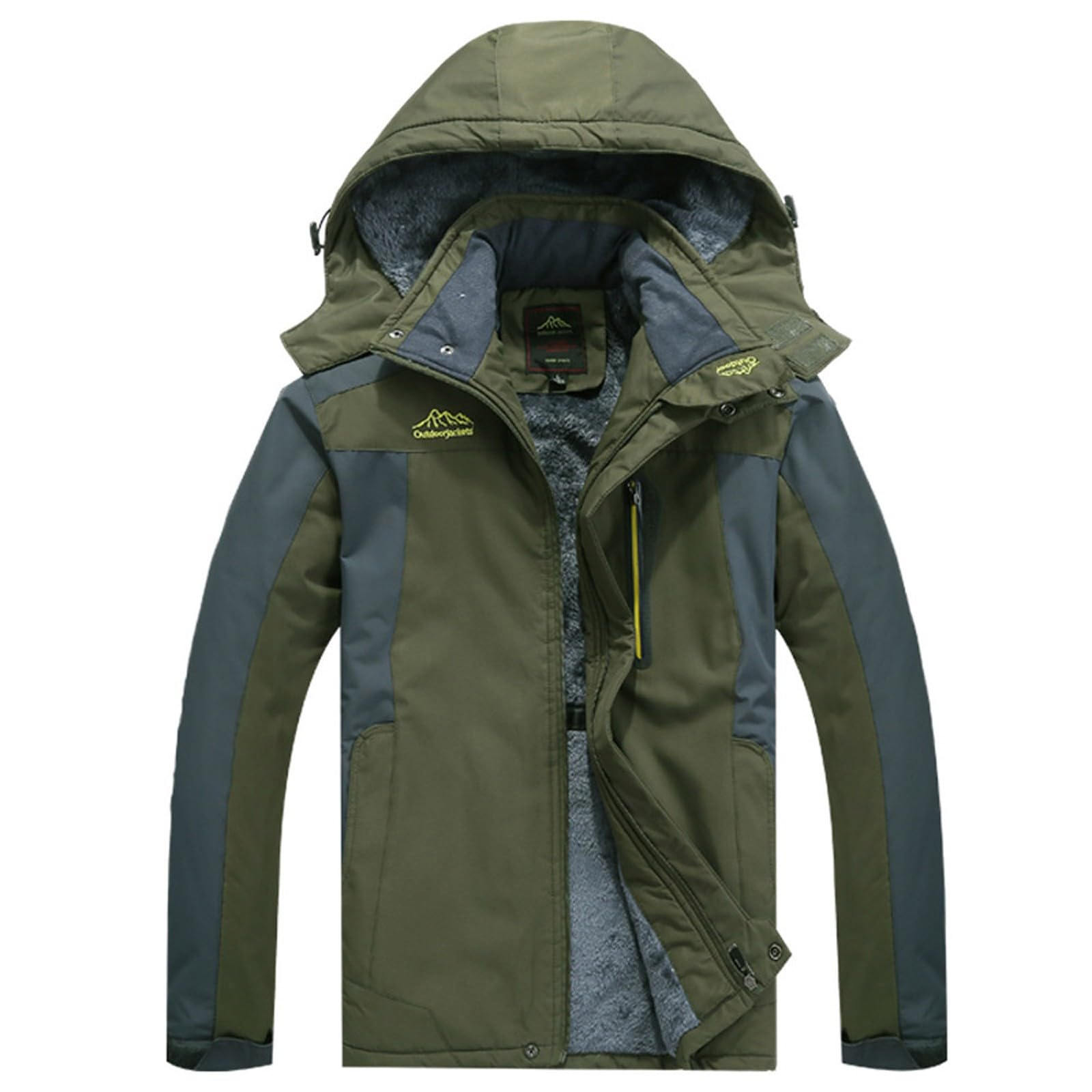 Giacche impermeabili da uomo giacca da trekking da uomo giacca invernale calda in softshell giacche in pile giacca da campo con zip intera giacca da campo con cappuccio staccabile giacca a