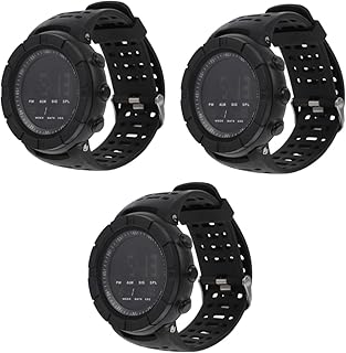 3 Peças Relógio Eletrônico Preto Relógio Esportivo Relógio Digital Relógio Eletrônico Relógio De Pulso Esportivo Relógio De Pulso Para Esportes Relógio Mecânico Relógio Masculino