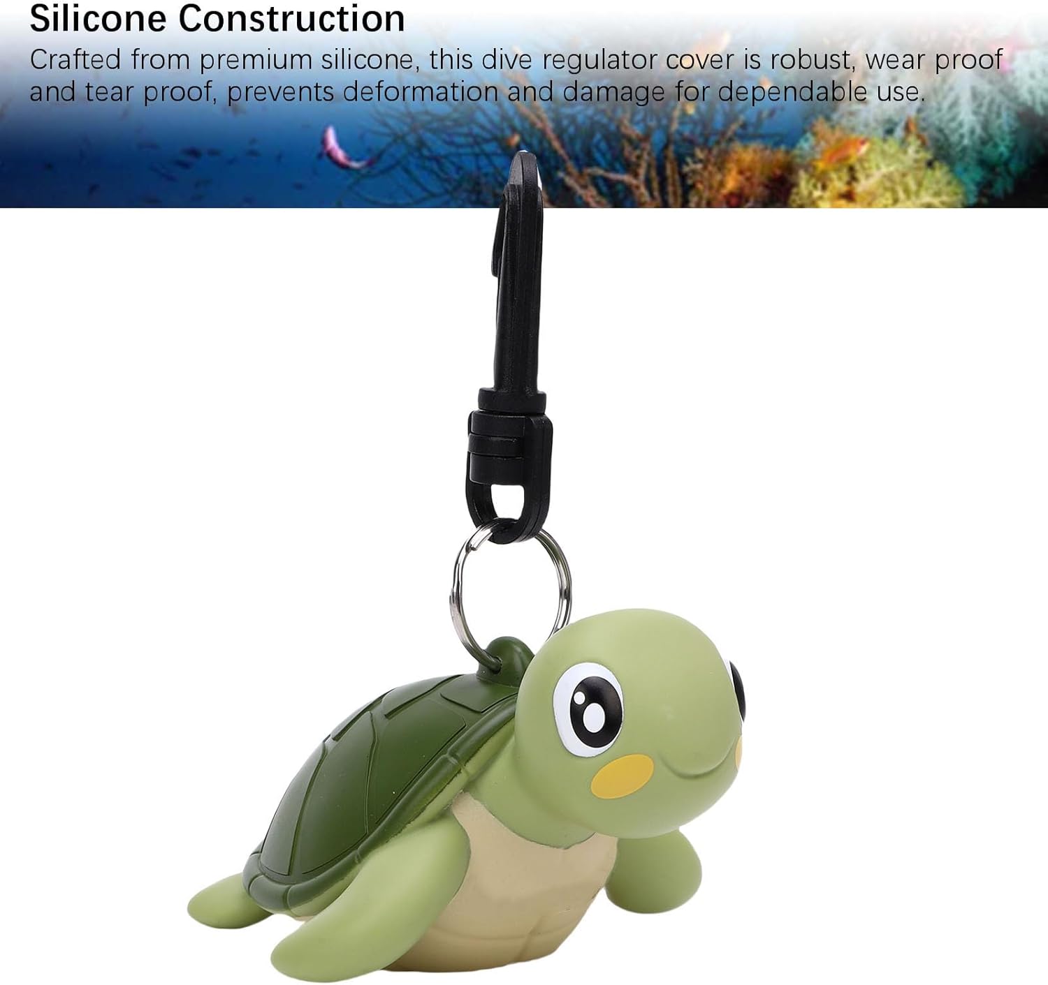 Dive Regulator Cover, Silicone Cartoon Diving Mouthpiece Holder with Keychain for 2nd Stage Diving Supplies, and Durable for Recreational & Professional Use