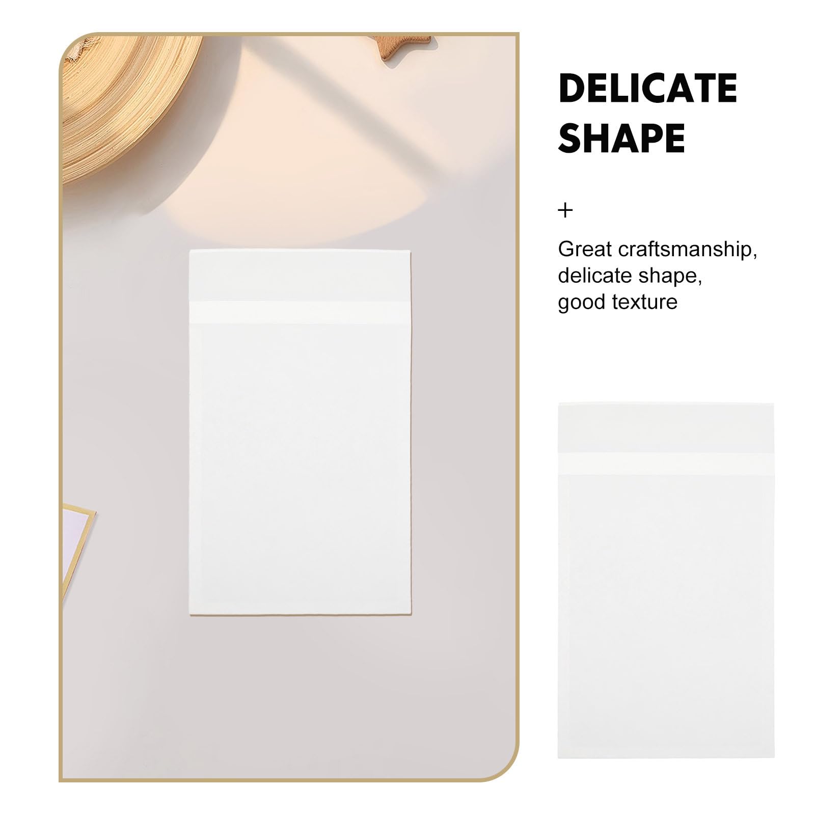 200 Stück Halbdurchsichtige Glasine Umschläge aus Pergamentpapier mit Selbstklebendem Verschluss Leichte und Vielseitige Kleiner Umschläge für Karten und Dokumente Beim Schnellen