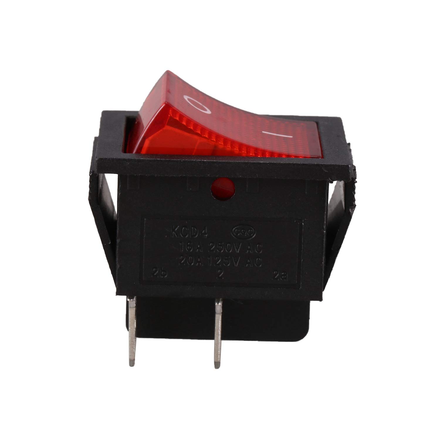 rosse Luci illuminato 4 Pin DPST ON/OFF Interruttore a bilanciere 16A 20A 250V AC