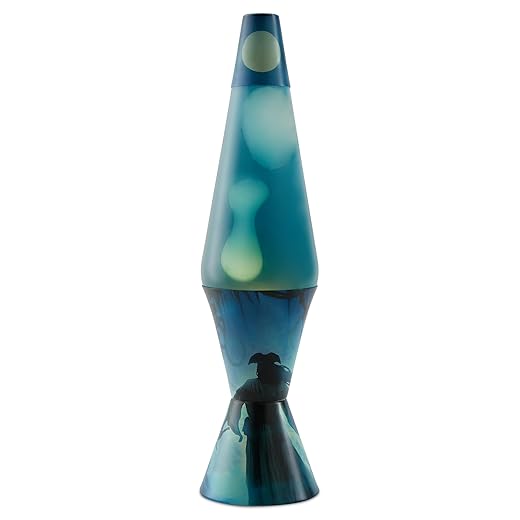 Spencer Gifts Lava® Lamp - 17" Hello Beastie - The Original Motion Lamp - White Wax and Ocean Blue Liquid with Kraken Pirate Printed Base Exclusive