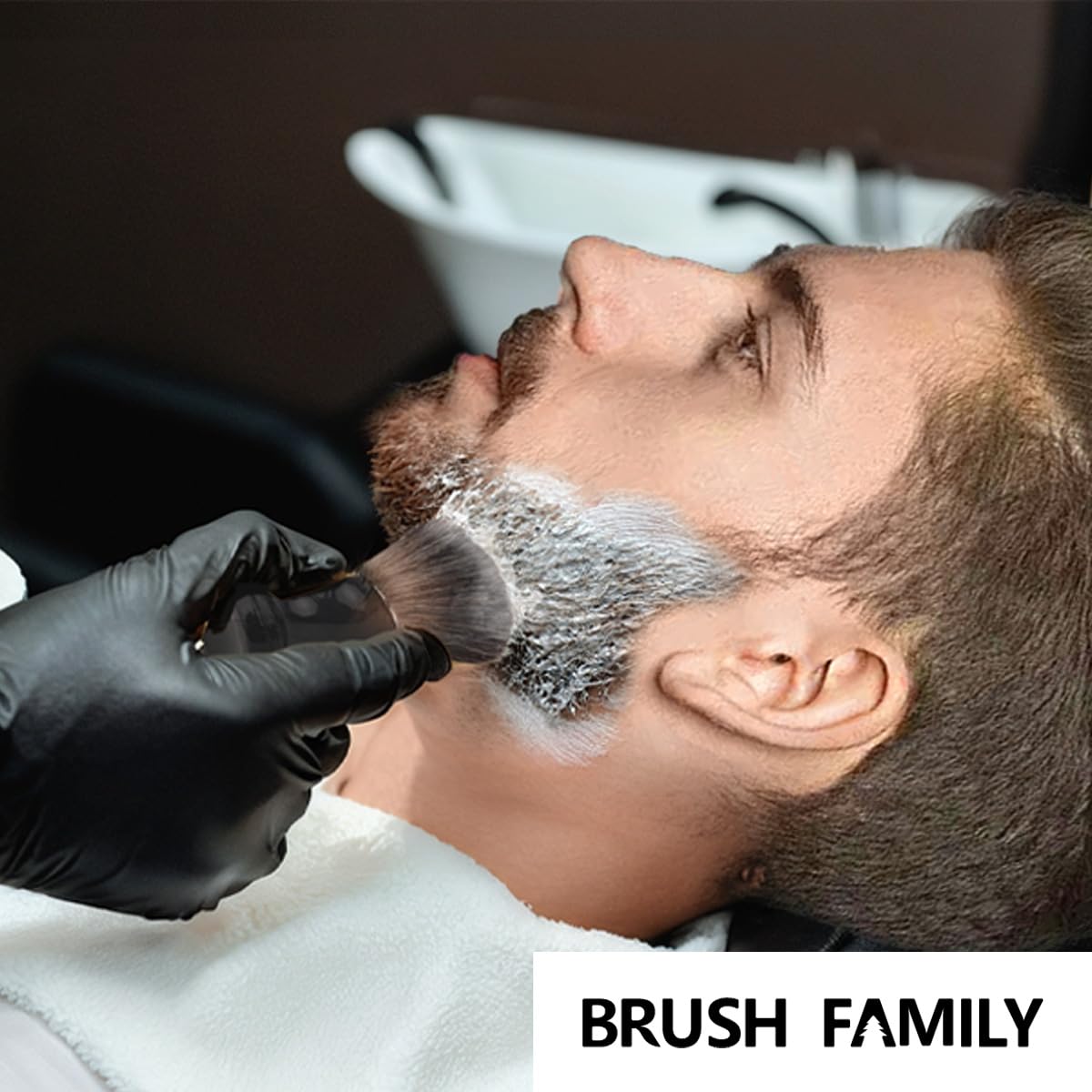 Juego de brochas de afeitar 2 en 1, brochas de afeitar para hombres con mango cómodo, cepillo de afeitar de cerdas suaves, kit de afeitado incluye soporte para cepillo, Navidad, regalo de cumpleaños 7