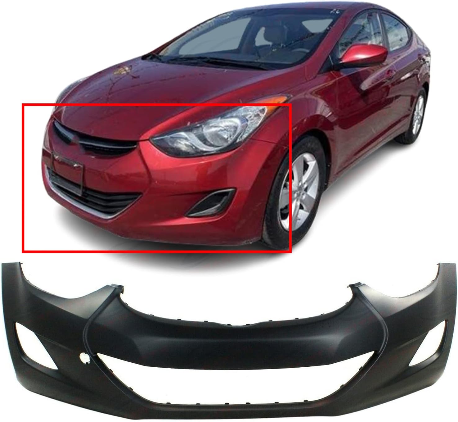 Amazon.com: FitParts Compatible With Front Bumper Cover 2012-2013 ...