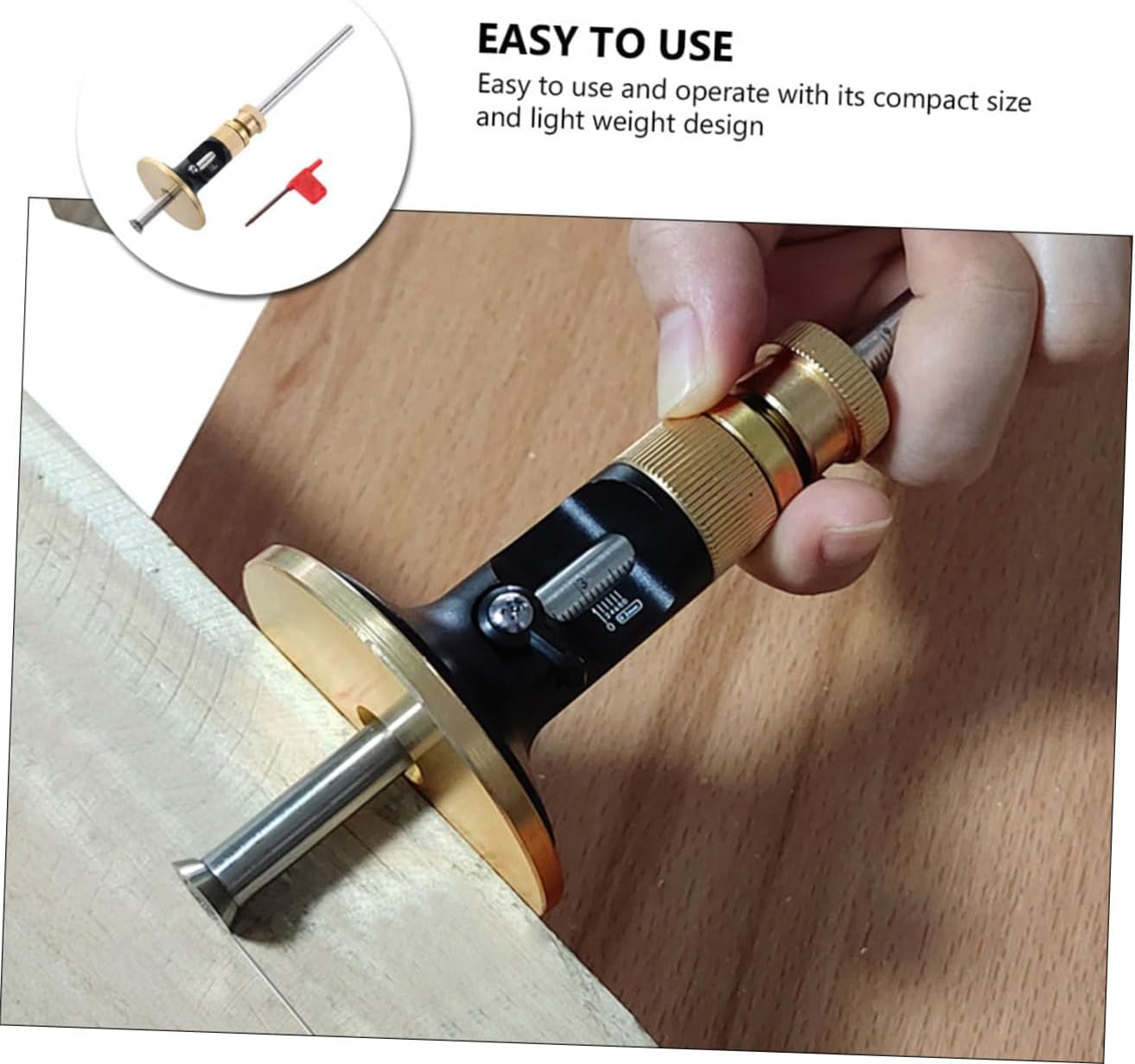 Ipetboom European-type Carpenter Marking Gauge Hard Alloy Blade, Woodworking Scribing Tool for Parallel Line Drawing, Precision Woodworking Marker for Carpentry Layout