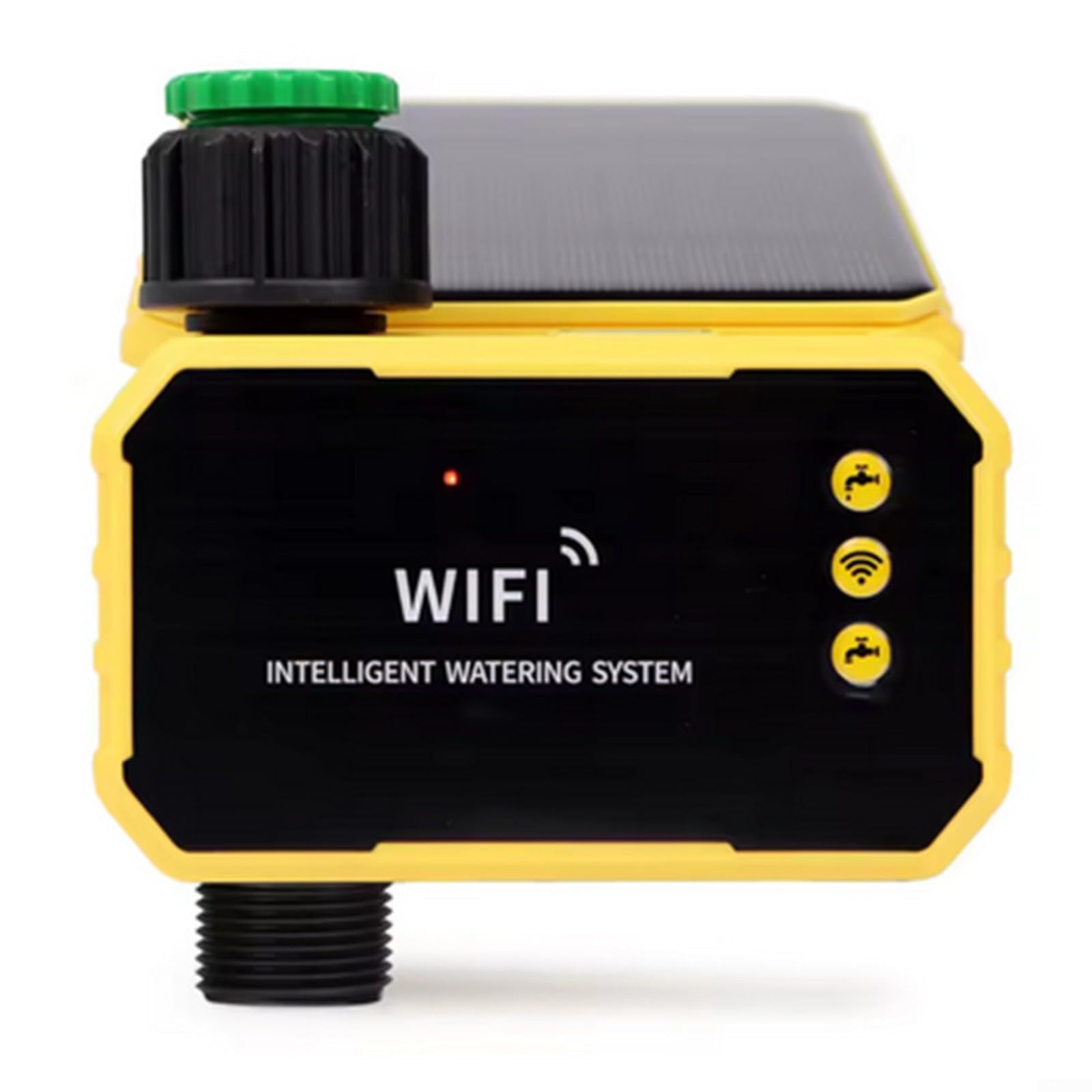 Timer dell'acqua intelligente a energia solare con controllo tramite app, doppia ricarica, regolatore di irrigazione da giardino per aiuole (1 presa)
