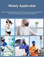 Vista 7 de Mascarillas de seguridad desechables con cintas elásticas para las orejas, de 5 capas, transpirables, cómodas, envueltas individualmente, 6