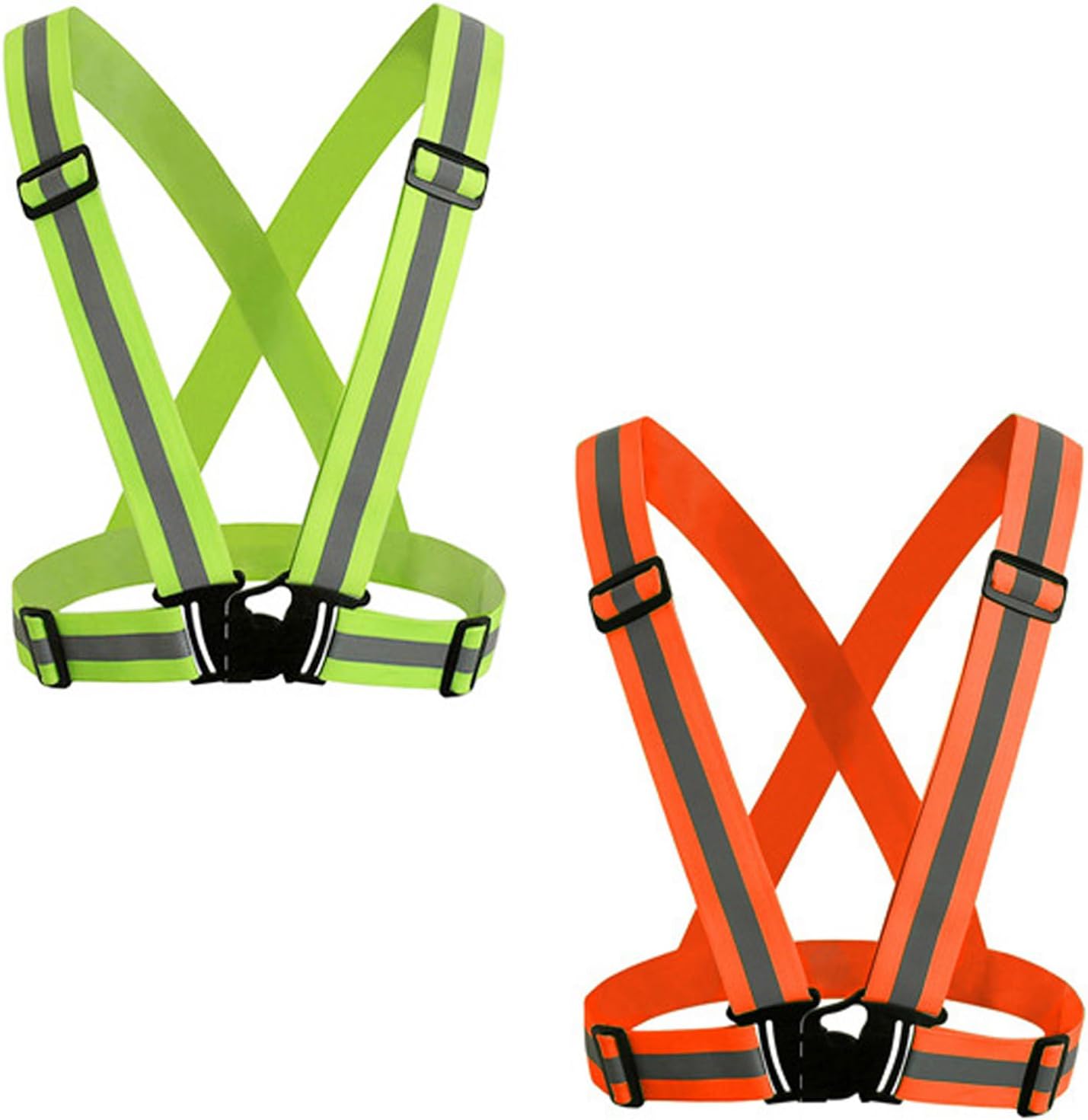 Sibosen Reflective Running Vest 2 Pack High Visible