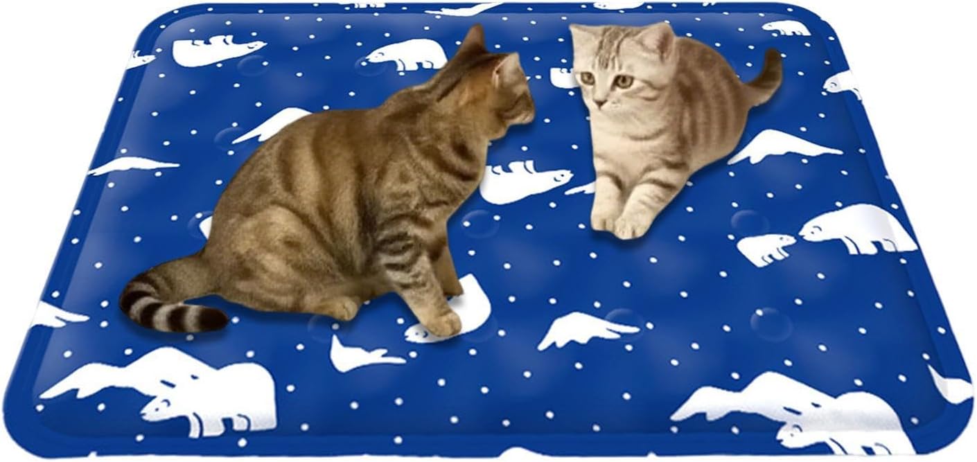 Cat Cooling Mat - Washable Portable Pet Cool Blankets | Cat Cooling Blankets Sleeping Bed - for Summer Indoor Outdoor Car Patio Travel Crate Balcony Beach