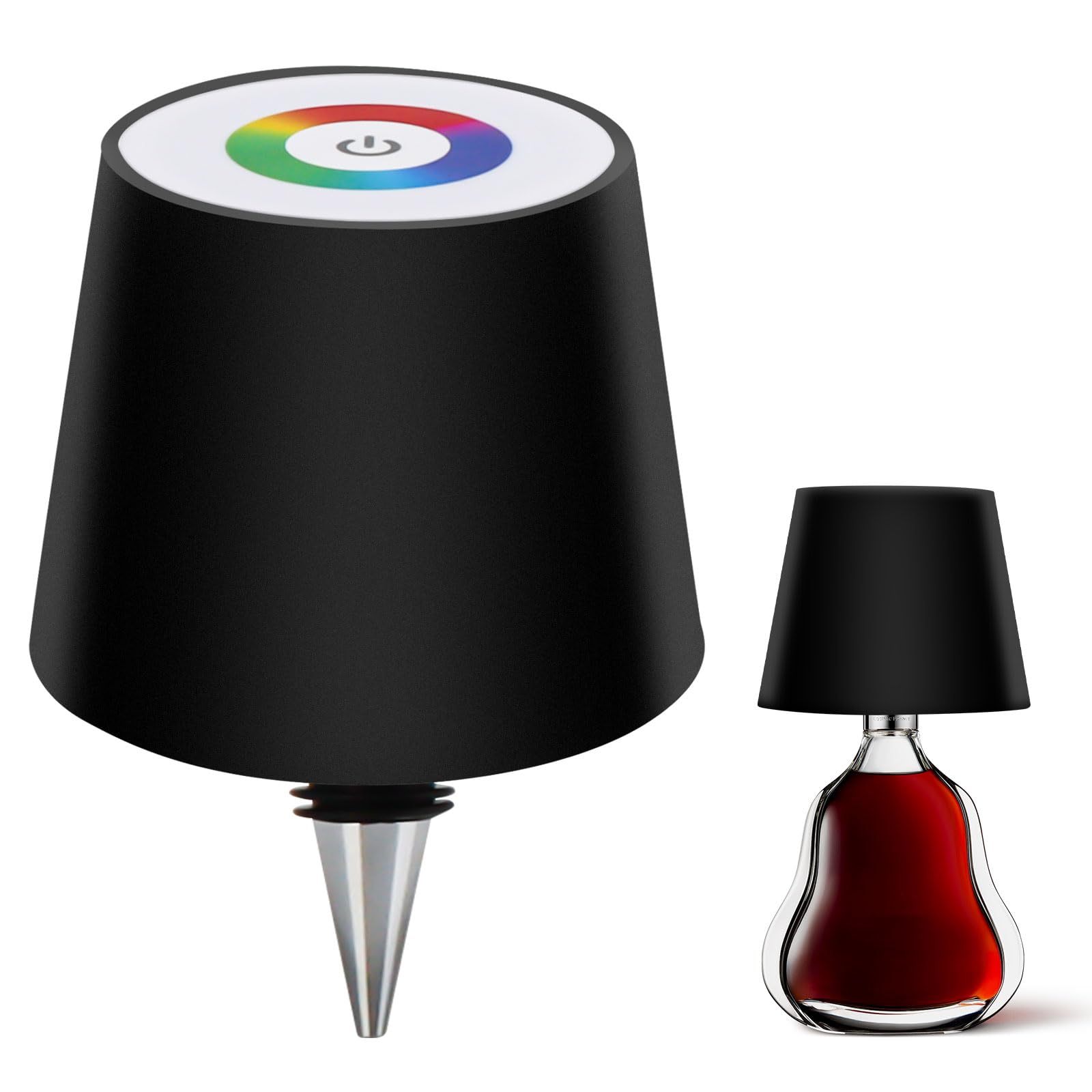PTOSYAPE 3 Colors RGB Wireless Bottle Lamp, Wireless Bottle Lampshade, Wireless RGB Bottle Lamp