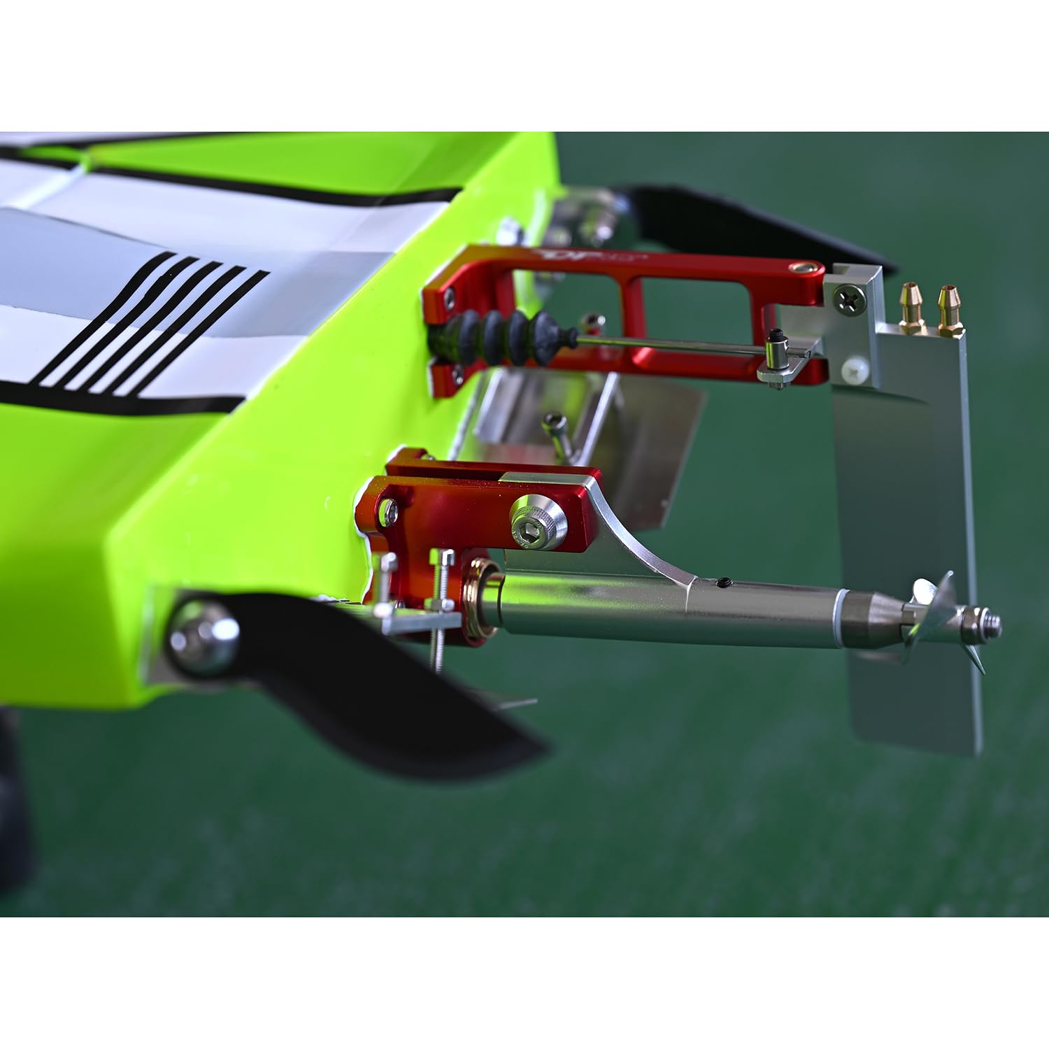 DTRC - Motoscafo radiocomandato in fibra di carbonio, modello 4082, motore 180 A, impermeabile, parti hardware in metallo, modello Hobby Grade (verde)